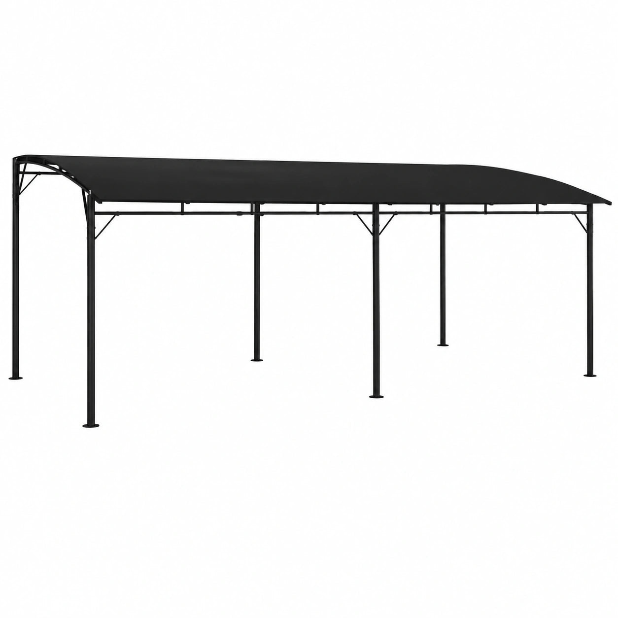 Structure d’ombrage, solaire, en acier, coloris anthracite, pour la terrasse ou le jardin