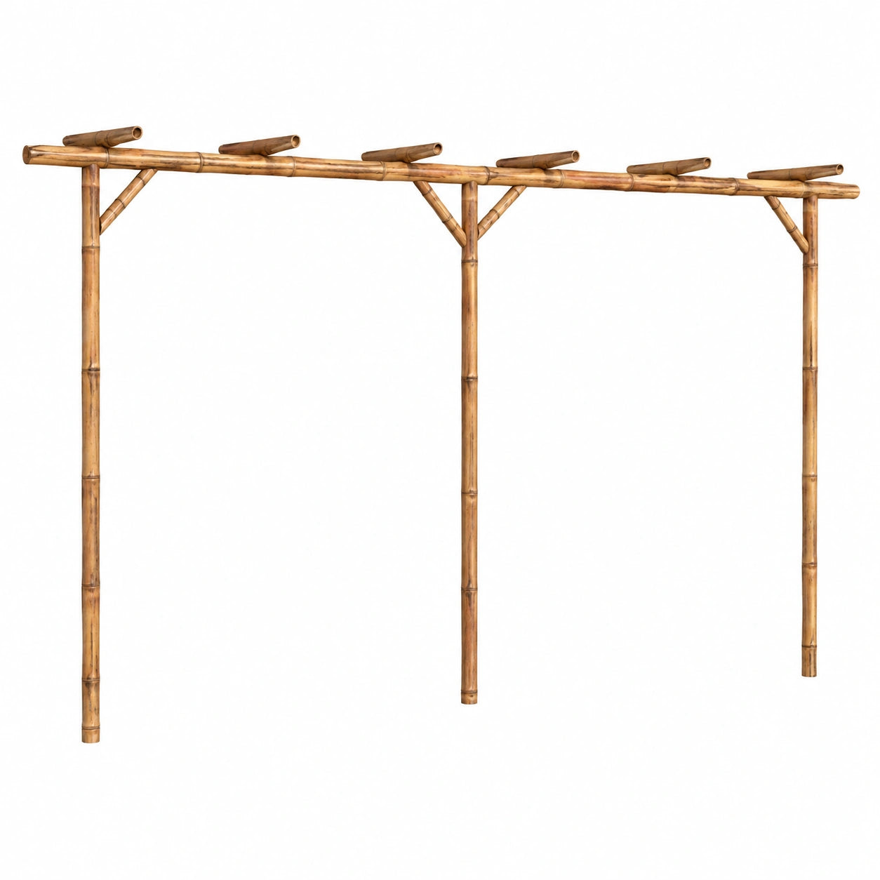 Structure d’ombrage, en bambou, 385 x 40 x 205 cm, pour la terrasse ou le jardin