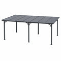 Structure d’ombrage, 545 x 298 x 243 cm, coloris gris, pour la terrasse ou le jardin