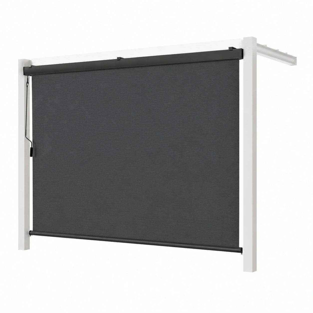 Structure d’ombrage, coloris gris et anthracite, 367 x 208 cm, pour la terrasse ou le jardin