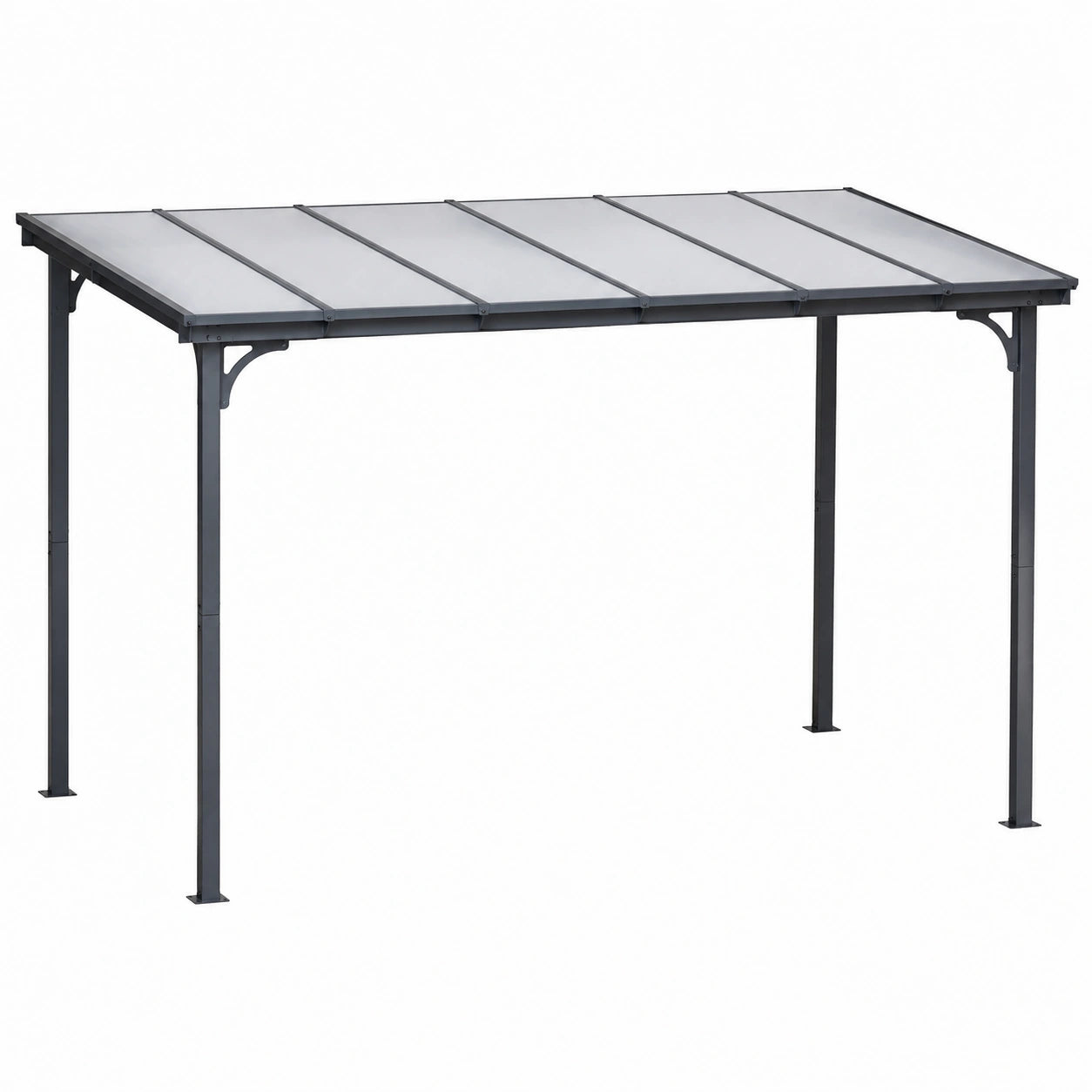 Structure d’ombrage, coloris gris, 304 x 298 x 243 cm, pour la terrasse ou le jardin