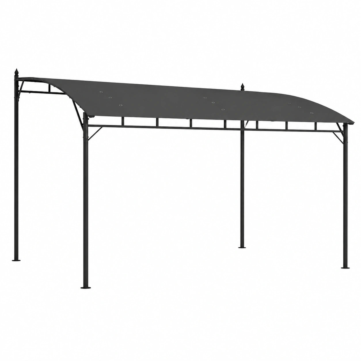 Structure d’ombrage, en métal, coloris gris, pour la terrasse ou le jardin