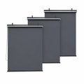 Store extérieur, coloris gris et anthracite, 124 x 225 cm, pour le balcon ou la terrasse