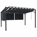 Structure d’ombrage, coloris gris et anthracite, pour la terrasse ou le jardin