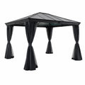 Structure d’ombrage, 5 places, en acier, coloris graphite, pour la terrasse ou le jardin