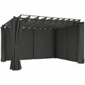 Structure d’ombrage, coloris gris et anthracite, pour la terrasse ou le jardin