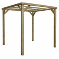 Structure d’ombrage, 240 x 240 x 240 cm, coloris naturel, pour la terrasse ou le jardin