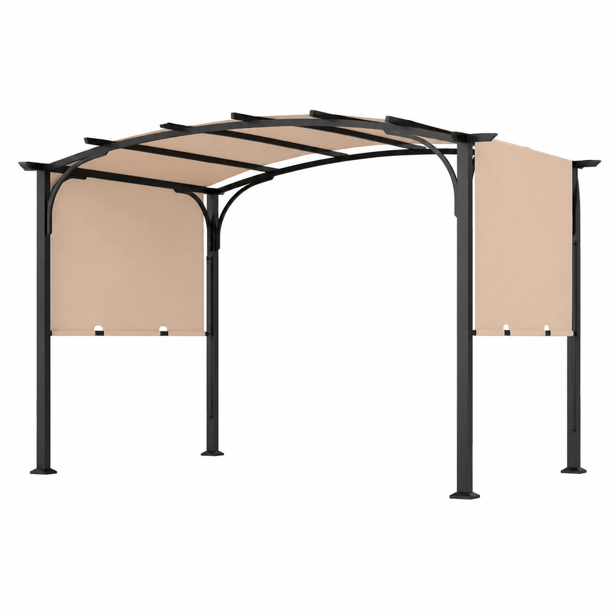Table de jardin, en métal, coloris beige, 305 x 242 cm, pour la terrasse ou le jardin
