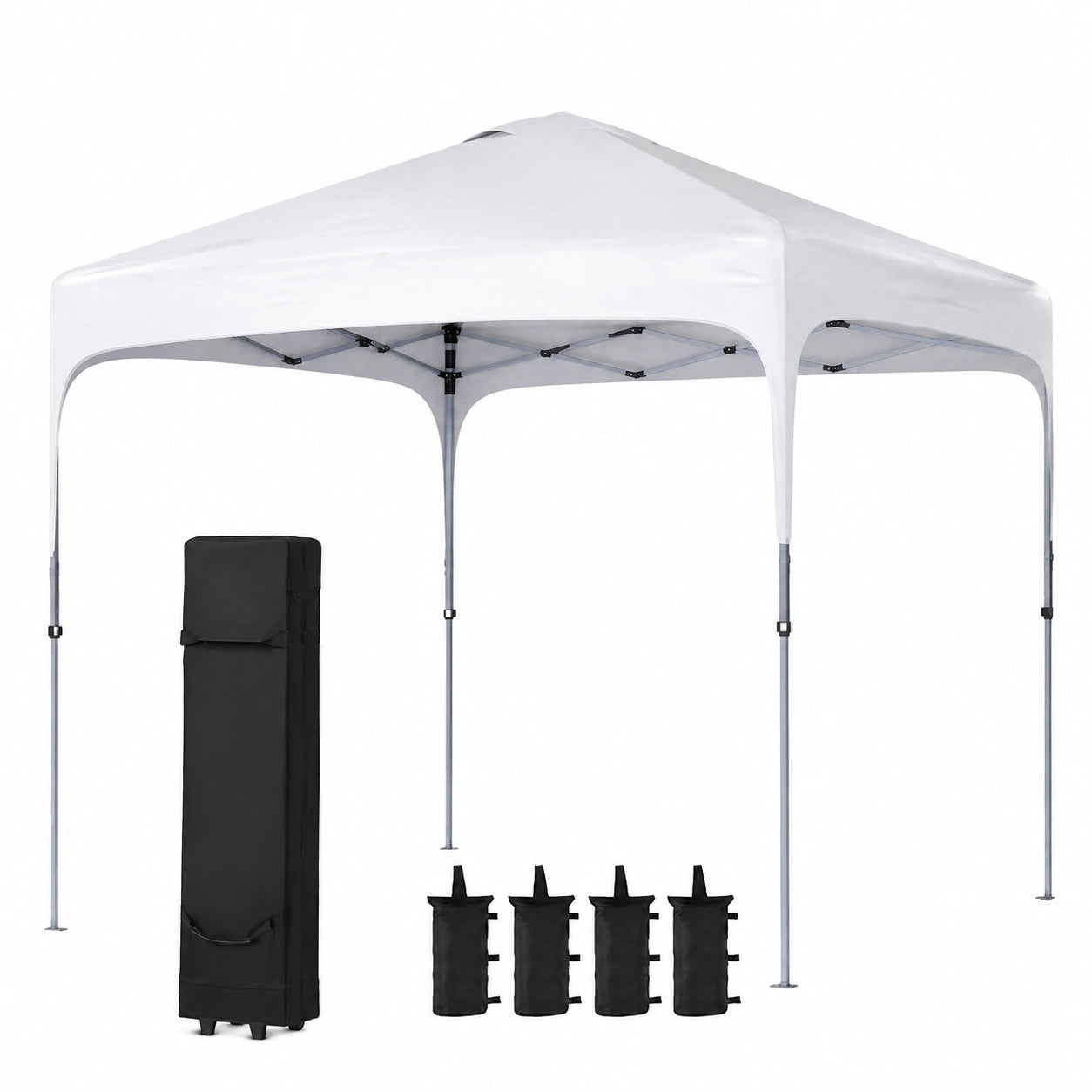 Structure d’ombrage, coloris blanc, pour la terrasse ou le jardin