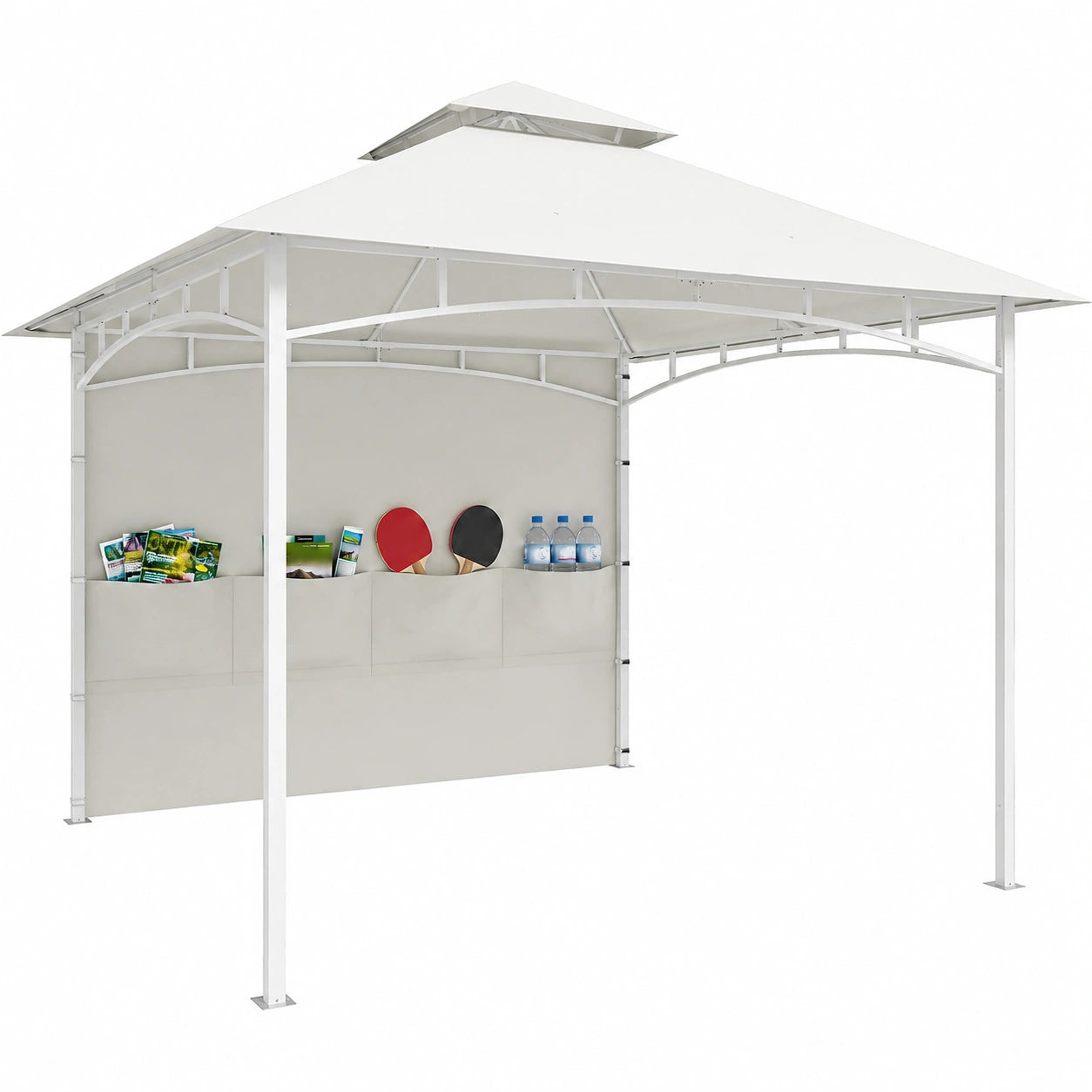 Structure d’ombrage, coloris crème, pour la terrasse ou le jardin
