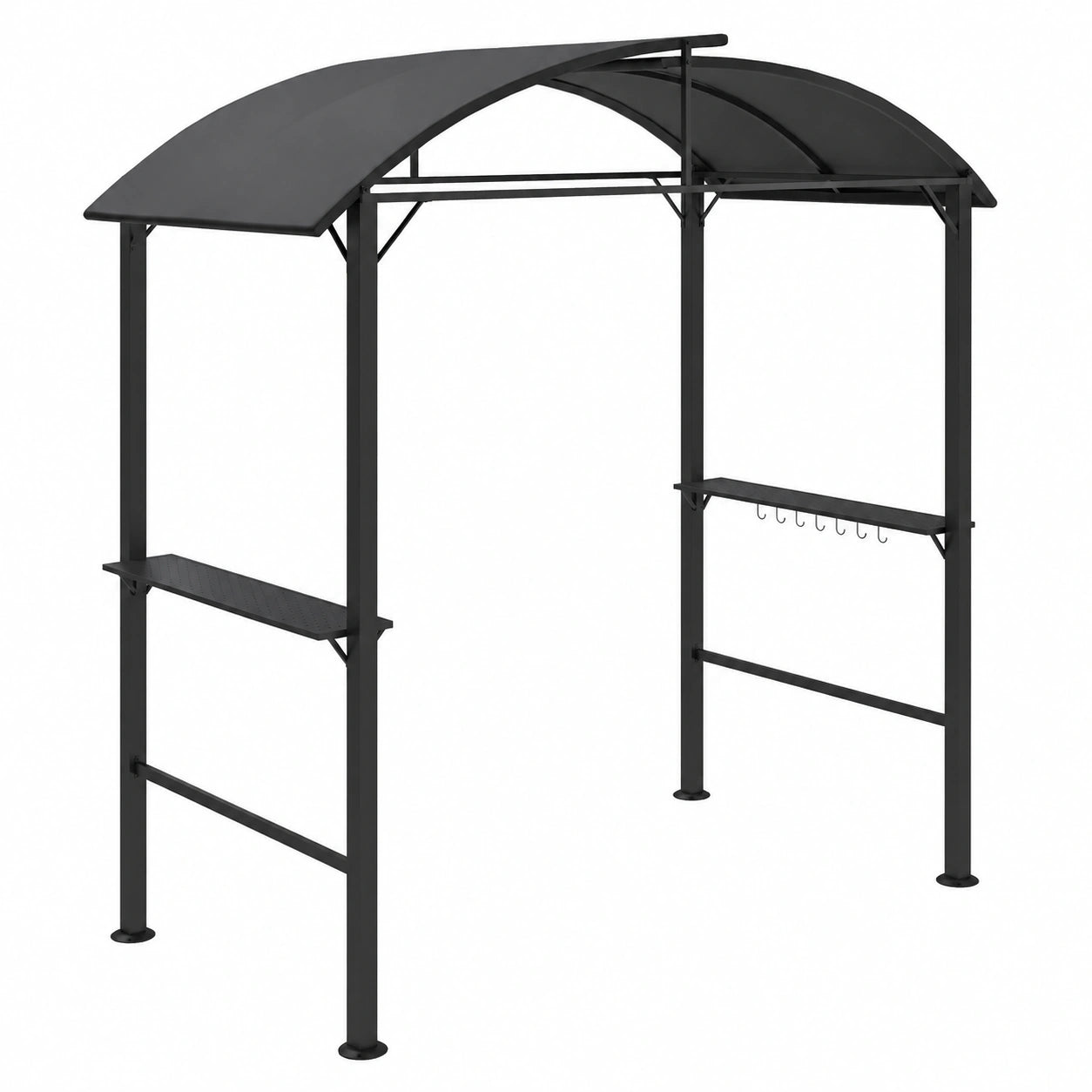 Structure d’ombrage, avec étagères, en acier, 233 x 110 x 235 cm, pour la terrasse ou le jardin