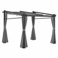 Salon de jardin, solaire, coloris gris, pour la terrasse ou le jardin