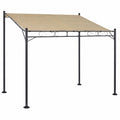 Structure d’ombrage, en acier, coloris gris, pour la terrasse ou le jardin