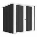 Abri de jardin, avec portes, coloris noir, 147 x 86 x 134 cm, pour le jardin