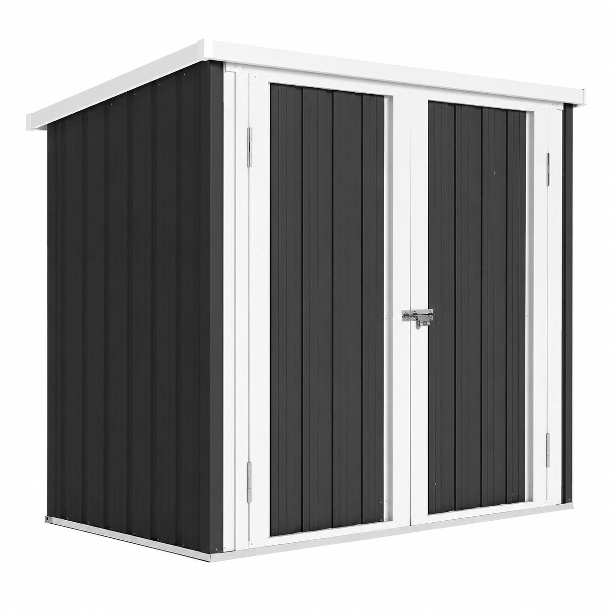 Abri de jardin, avec portes, coloris noir, 147 x 86 x 134 cm, pour le jardin
