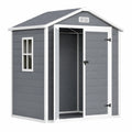 Abri de jardin, avec portes, coloris gris, pour le jardin